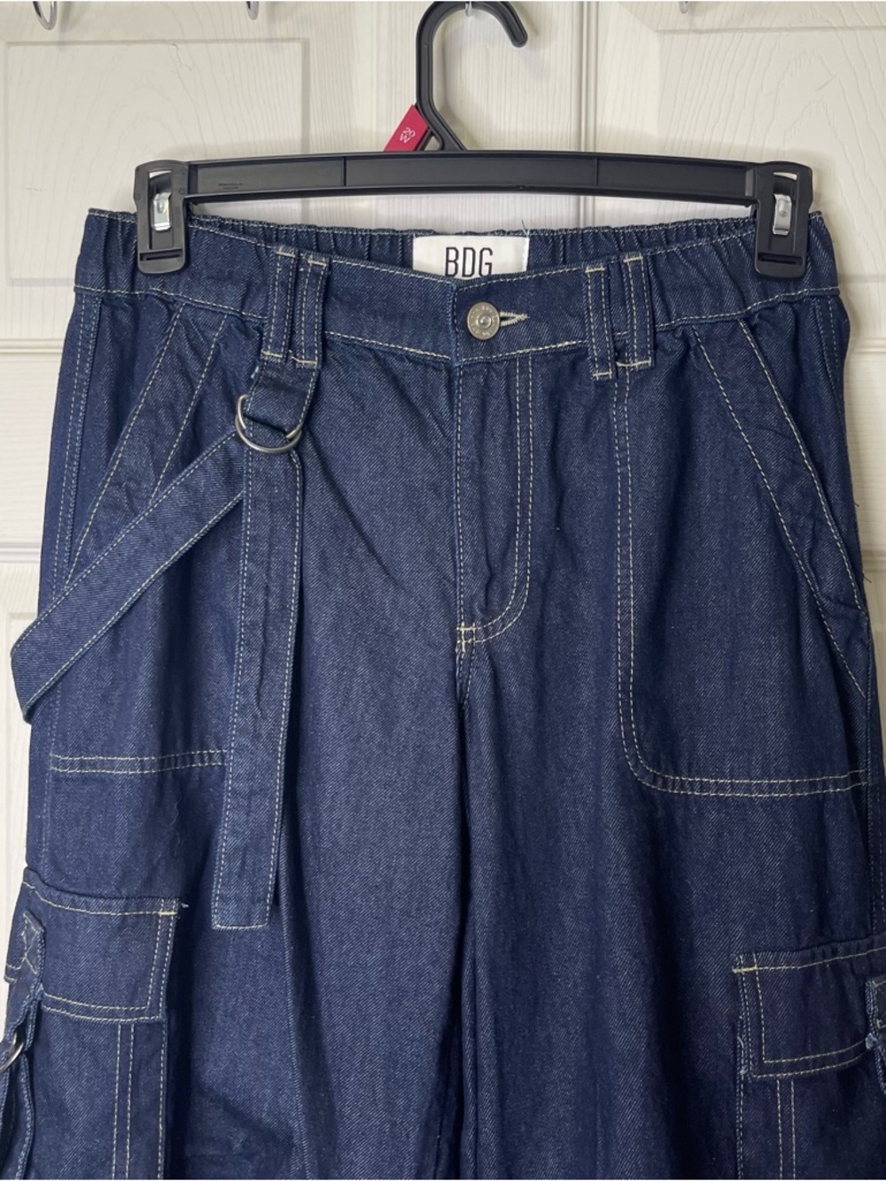 BDG Denim Strappy Baggy Cargo Pants Sz 27w - Picture 3 of 11